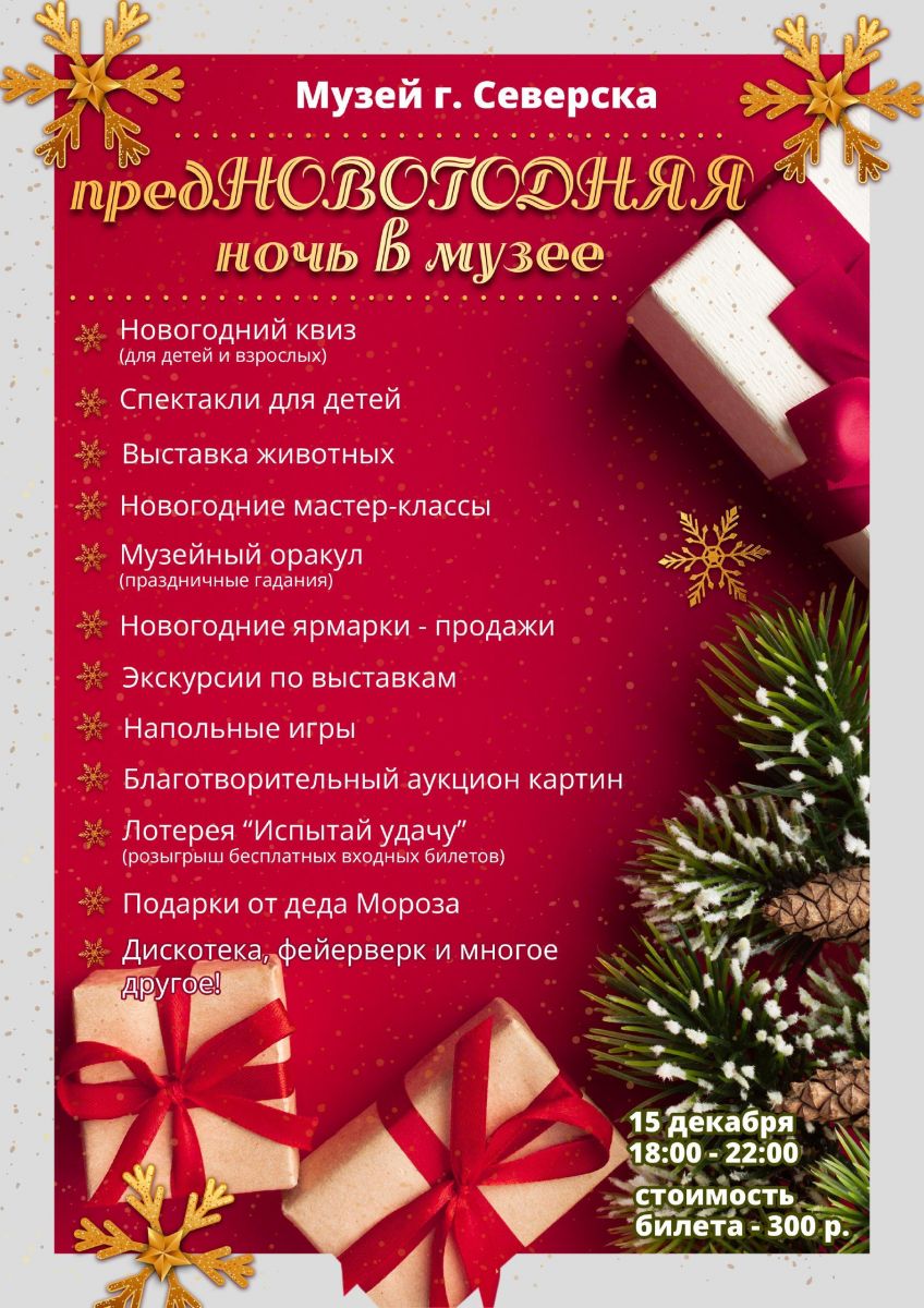 Северчан приглашают на Предновогоднюю ночь в Музее! | Администрация ЗАТО  Северск